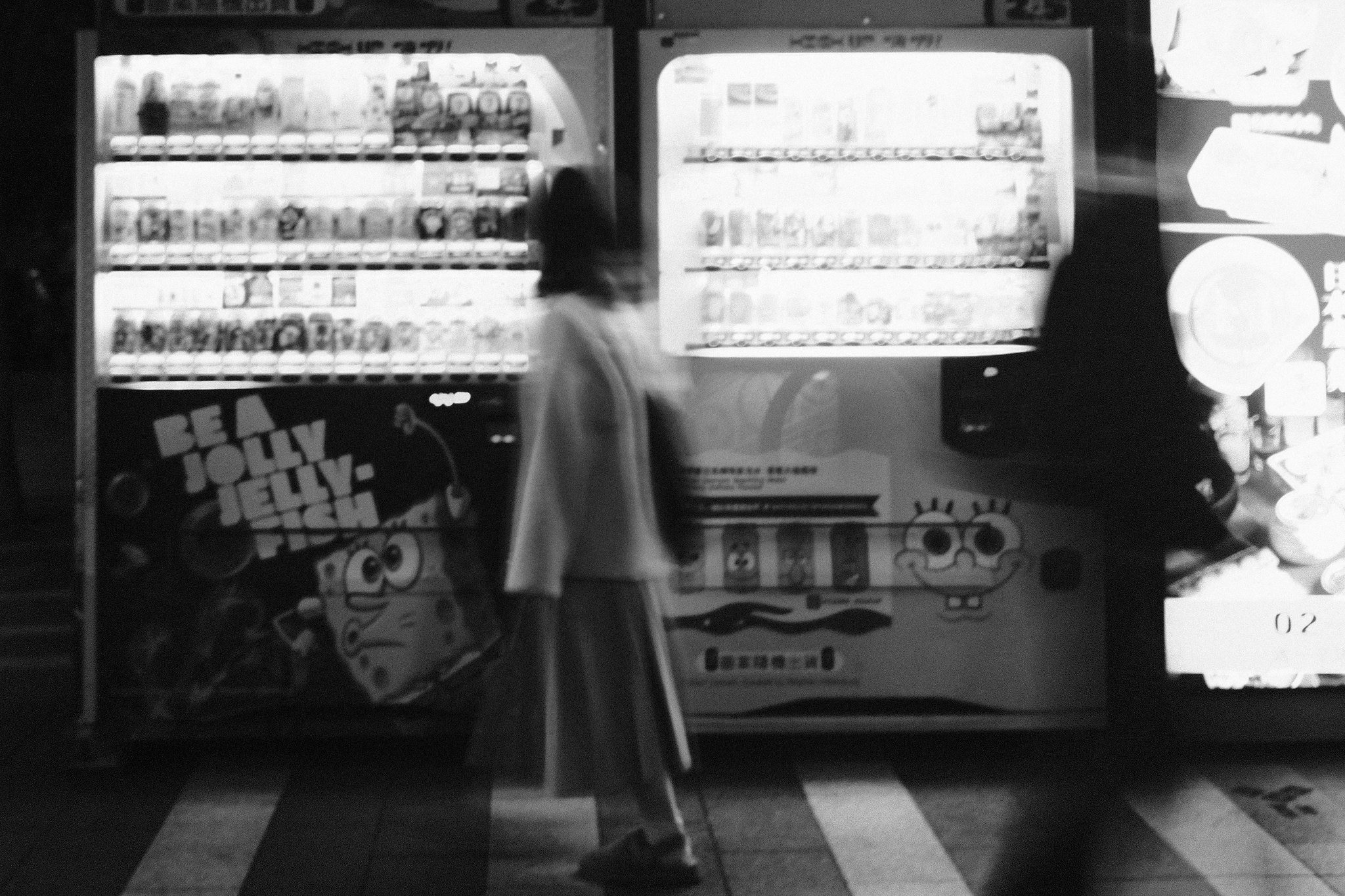 Dynamic motion blur capturing fleeting movement in an urban setting