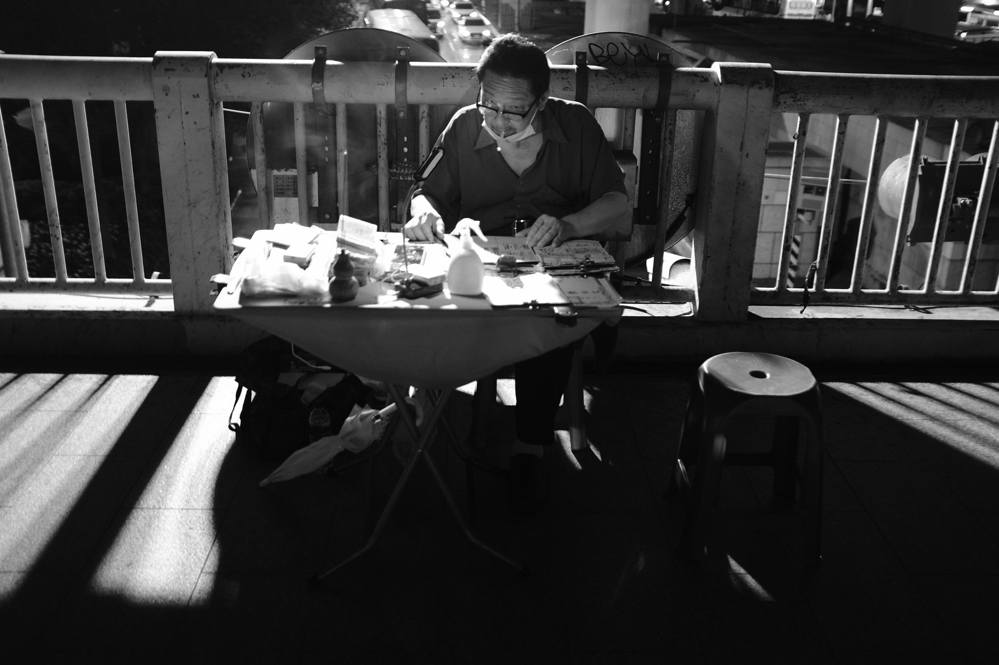 Unposed street photography of a local Taiwan resident - human element