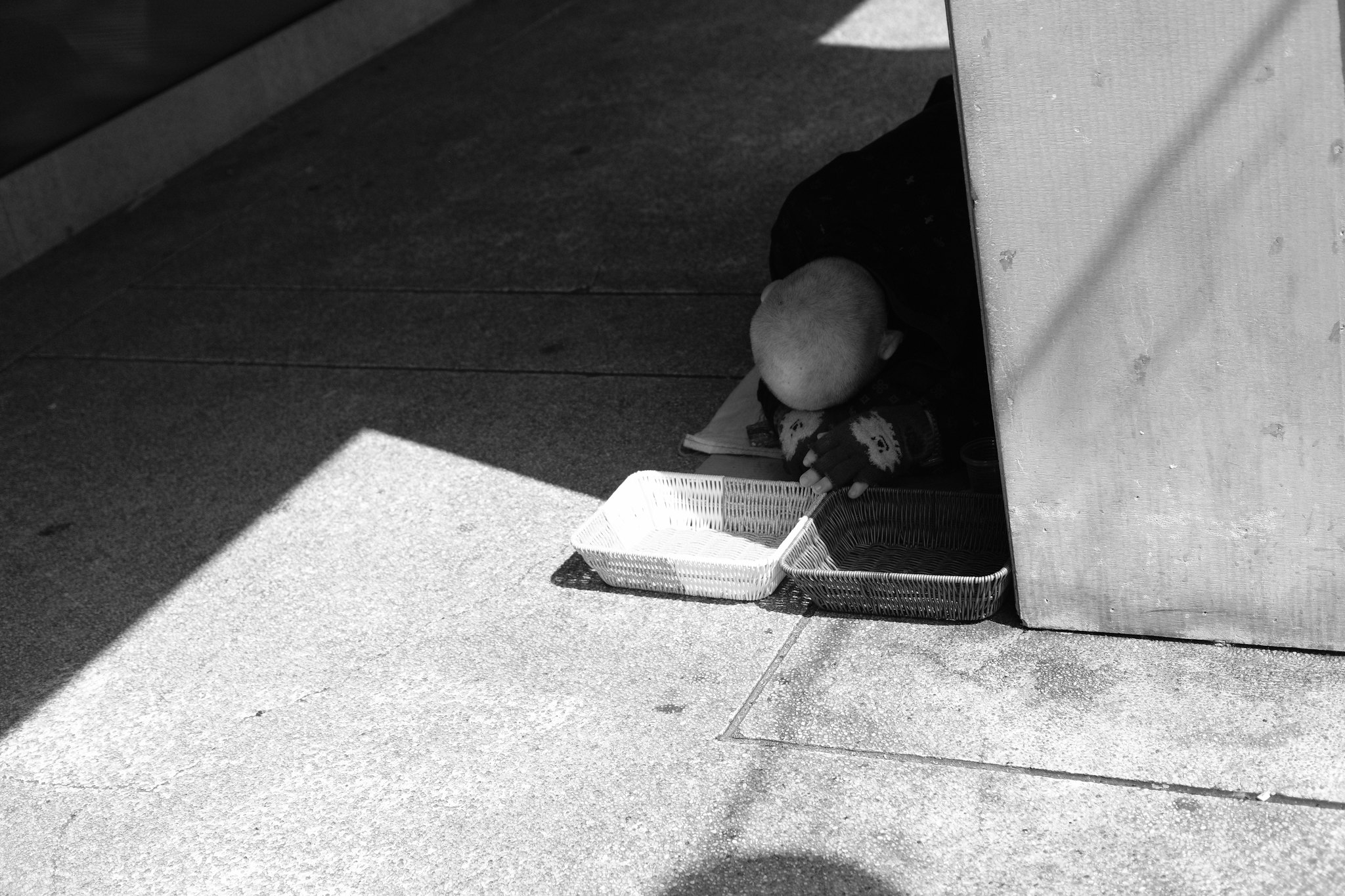 Candid moment of a passerby in the vibrant streets of Ximending