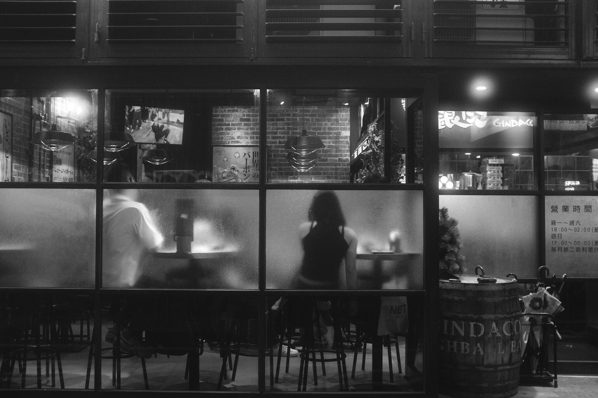 Contrast between human scale and massive architecture in Xinyi, Taipei