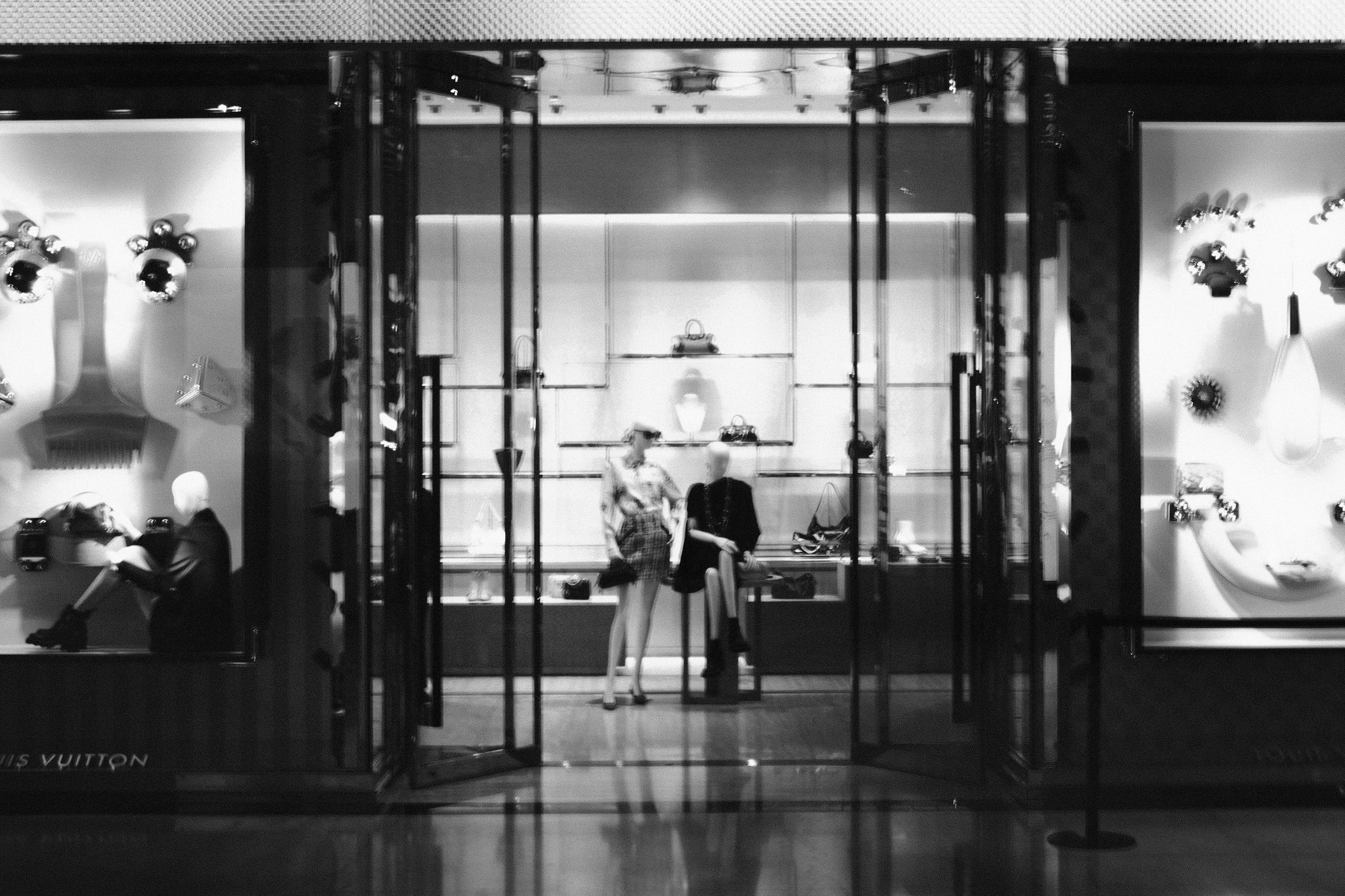 Candid moment of city life amidst the sleek skyscrapers of Xinyi